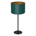 Pöytävalaisin ARDEN 1xE27/60W/230V halk. 25 cm vihreä/kulta
