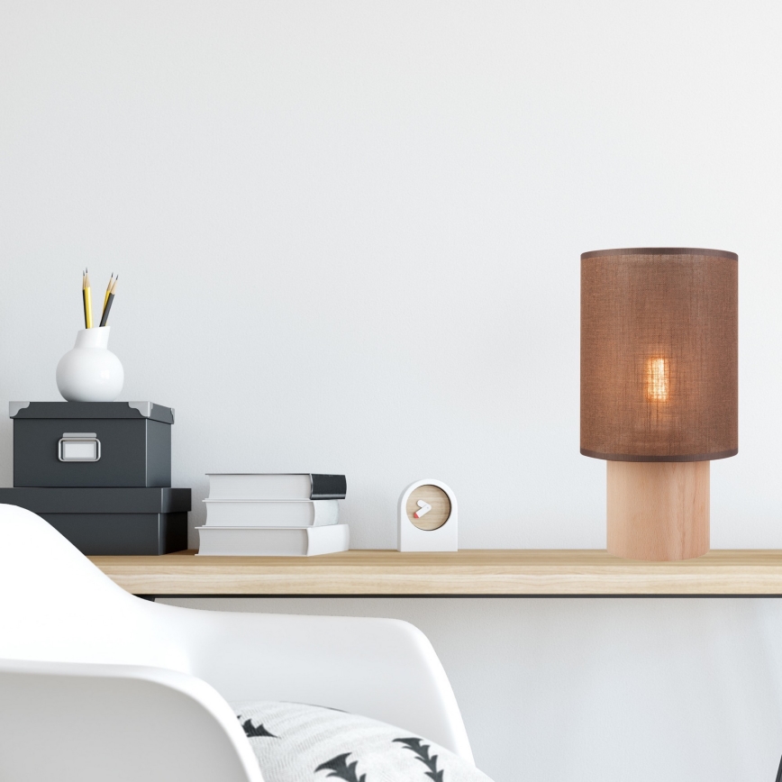 Pöytävalaisin ARI TABLE 1xE27/60W/230V ruskea/pyökki