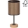 Pöytävalaisin BENITA 1xE27/60W/230V 30 cm ruskea/tammi – FSC sertifioitu