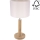 Pöytävalaisin BENITA 1xE27/60W/230V 48 cm kerma/tammi – FSC sertifioitu