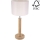 Pöytävalaisin BENITA 1xE27/60W/230V 61 cm kerma/tammi – FSC sertifioitu