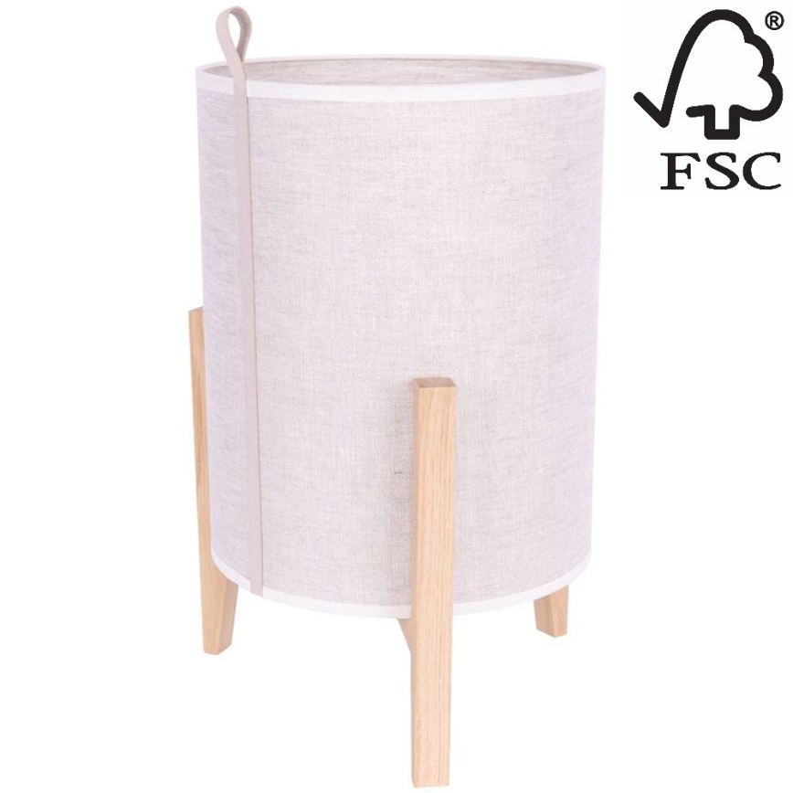 Pöytävalaisin CASIOPEA 1xE27/40W/230V 40 cm tammi – FSC sertifioitu