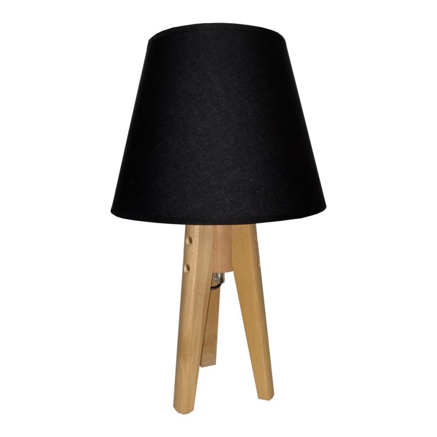 Pöytävalaisin CONE 1xE27/60W/230V mänty musta