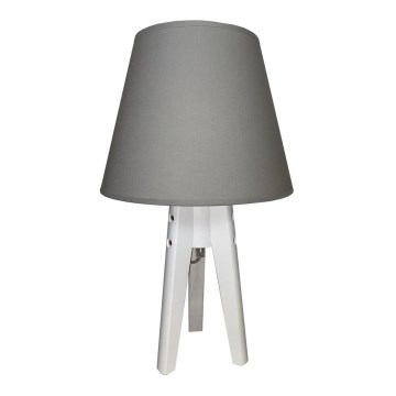 Pöytävalaisin CONE 1xE27/60W/230V valkoinen/harmaa