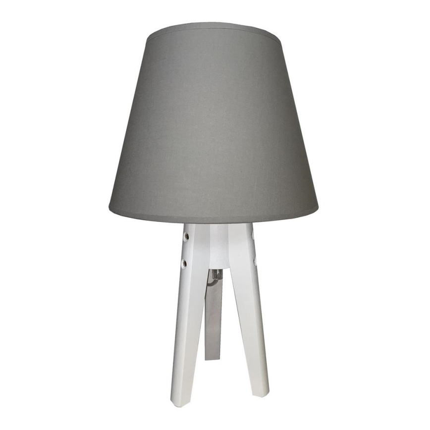Pöytävalaisin CONE 1xE27/60W/230V valkoinen/harmaa