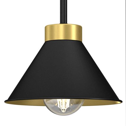 Pöytävalaisin DEMET 1xE27/15W/230V musta/kulta