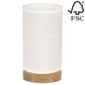 Pöytävalaisin FIRE 1xE27/25W/230V tammi/beige - FSC-sertifioitu