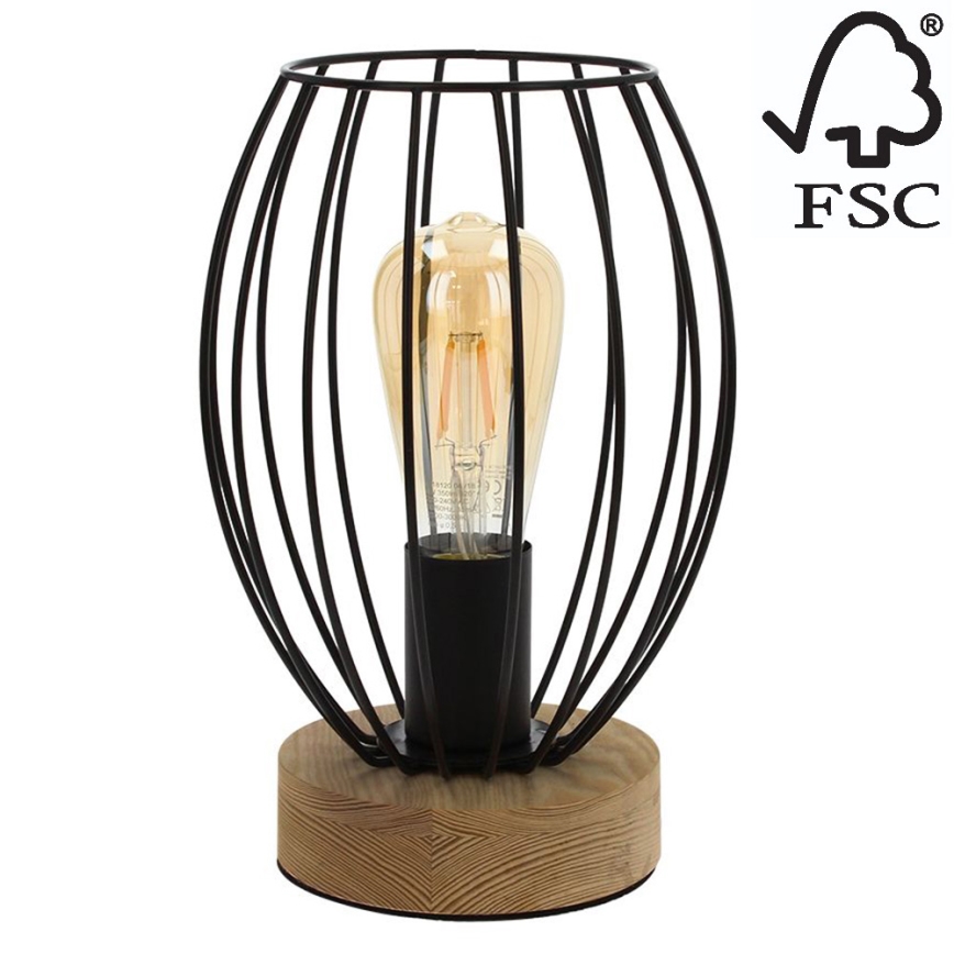 Pöytävalaisin GUNNAR 1xE27/25W/230V tammi - FSC-sertifioitu