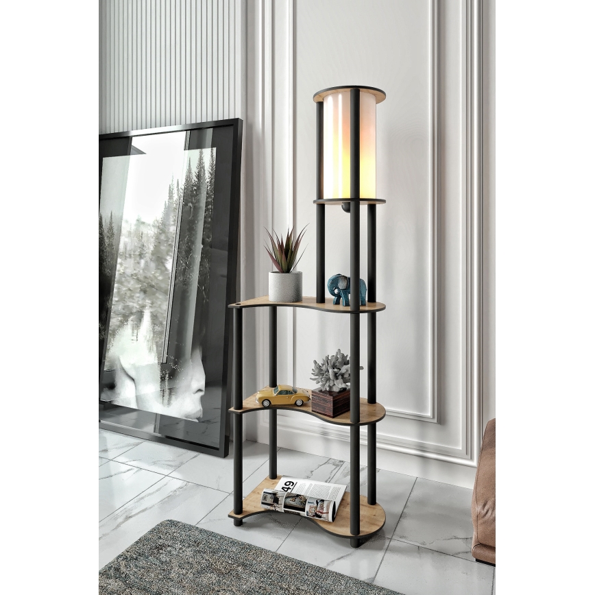 Pöytävalaisin hyllyillä NOTO 1xE27/40W/230V beige/musta