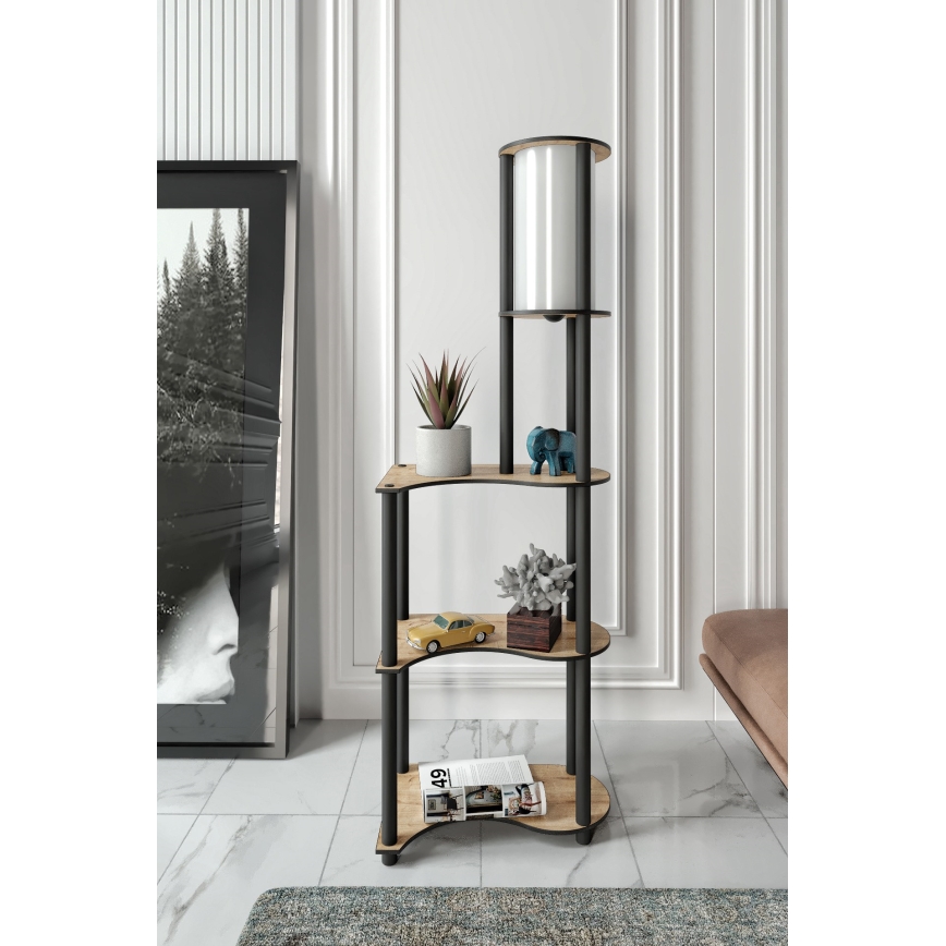 Pöytävalaisin hyllyillä NOTO 1xE27/40W/230V beige/musta