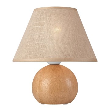 Pöytävalaisin JUTA 1xE27/60W/230V tammi/beige