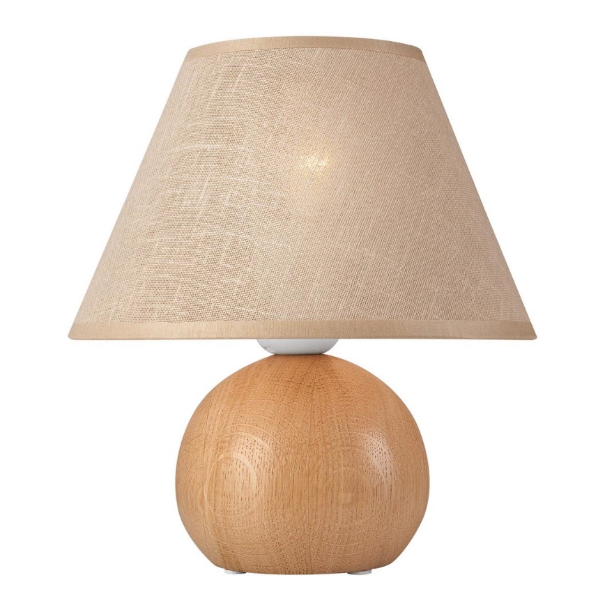 Pöytävalaisin JUTA 1xE27/60W/230V tammi/beige