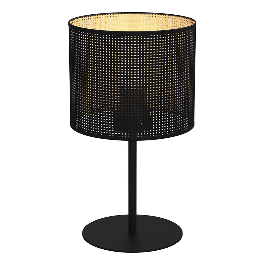 Pöytävalaisin LOFT SHADE 1xE27/60W/230V halk. 18 cm musta/kulta