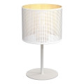 Pöytävalaisin LOFT SHADE 1xE27/60W/230V halk. 18 cm valkoinen/kulta
