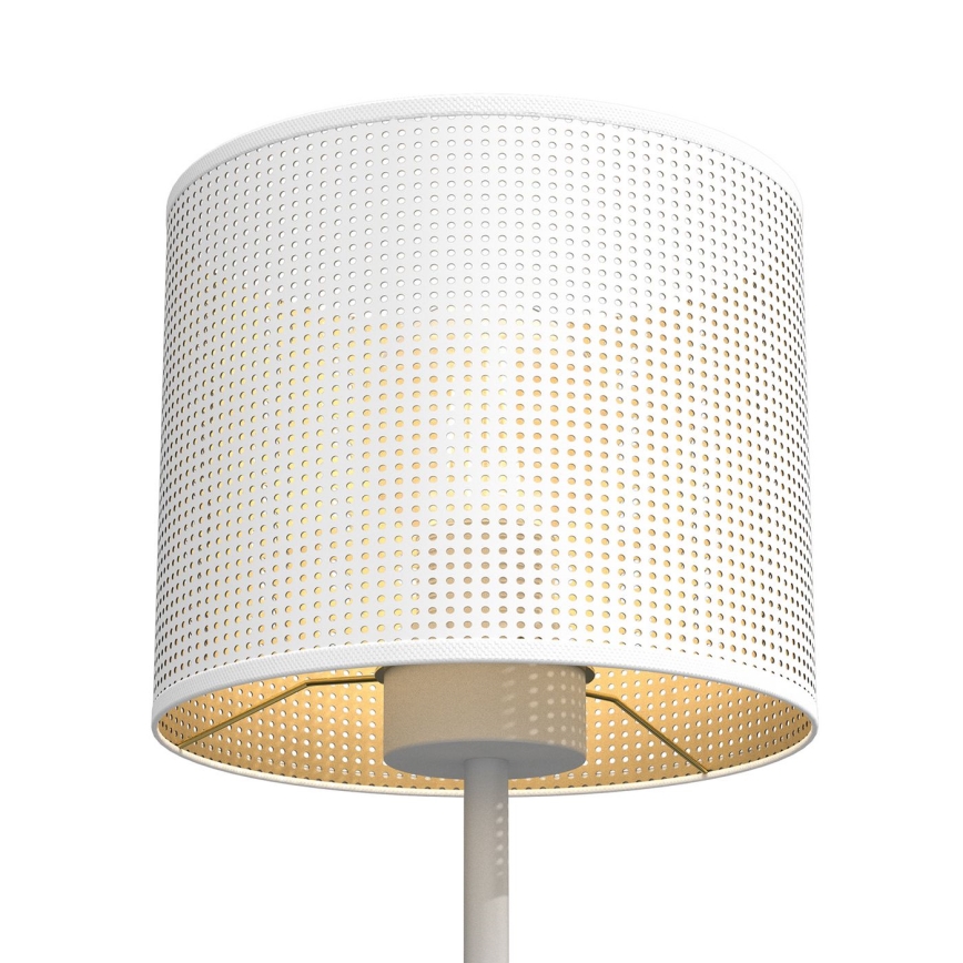 Pöytävalaisin LOFT SHADE 1xE27/60W/230V halk. 18 cm valkoinen/kulta