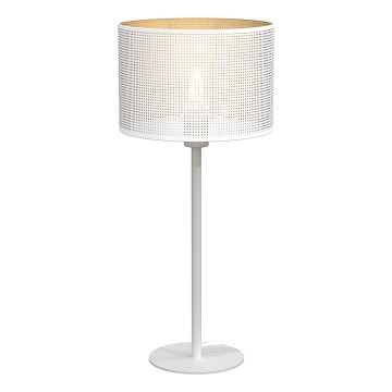 Pöytävalaisin LOFT SHADE 1xE27/60W/230V halk. 25 cm valkoinen/kulta