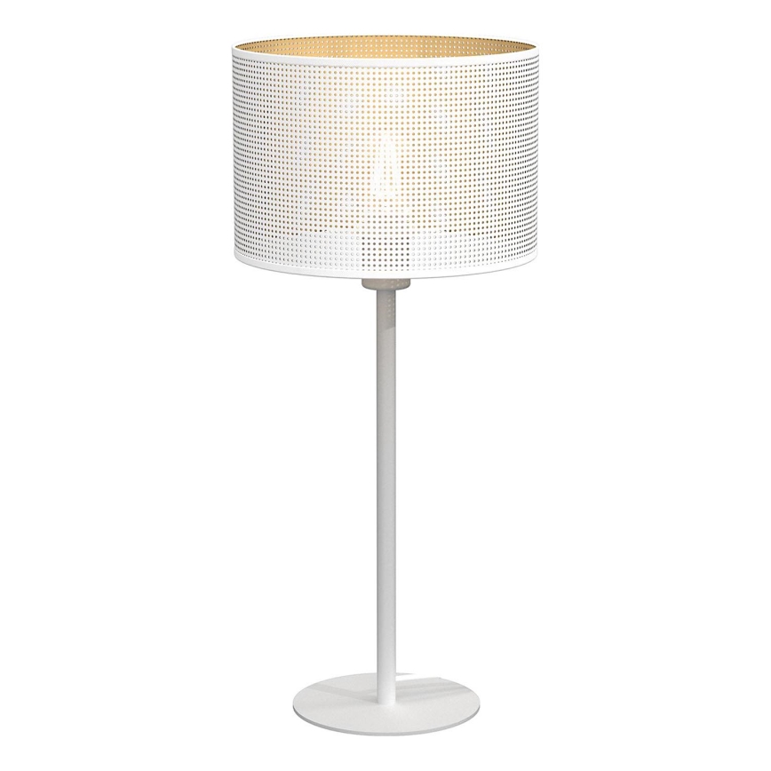 Pöytävalaisin LOFT SHADE 1xE27/60W/230V halk. 25 cm valkoinen/kulta