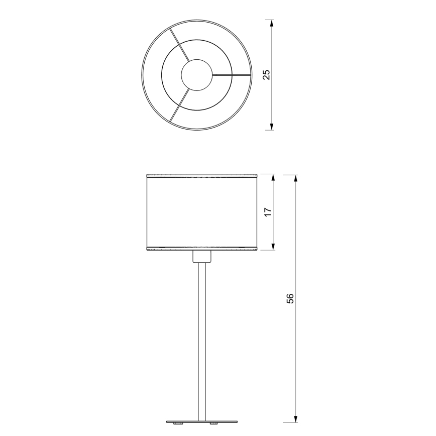 Pöytävalaisin LOFT SHADE 1xE27/60W/230V halk. 25 cm valkoinen/kulta