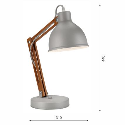 Pöytävalaisin MARCELLO 1xE27/60W/230V pyökki - FSC sertifioitu