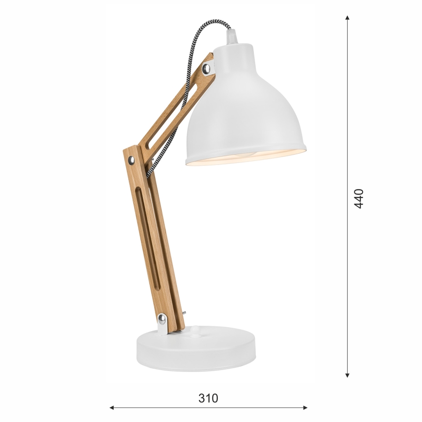 Pöytävalaisin MARCELLO 1xE27/60W/230V pyökki - FSC sertifioitu