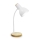 Pöytävalaisin MARMA 1xE27/40W/230V valkoinen/kumipuu