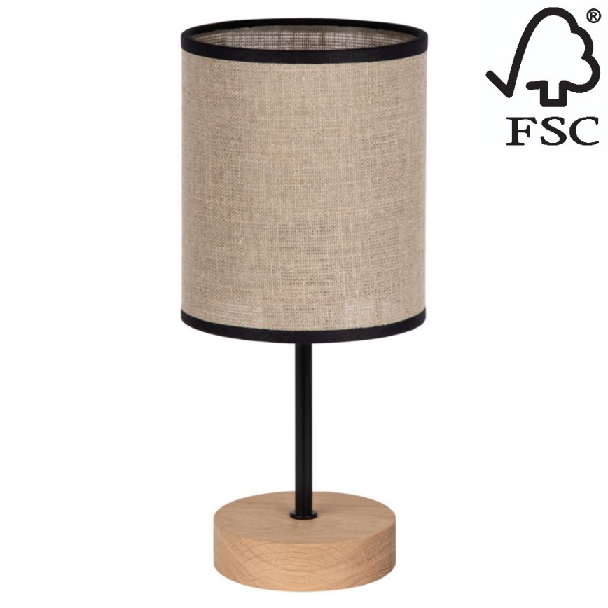 Pöytävalaisin NEGRO 1xE27/25W/230V mänty - FSC-sertifioitu