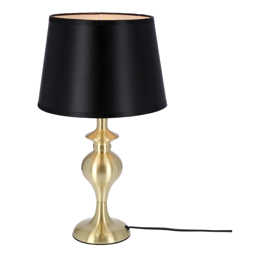 Pöytävalaisin PRIMA GOLD 1xE27/60W/230V musta/kulta