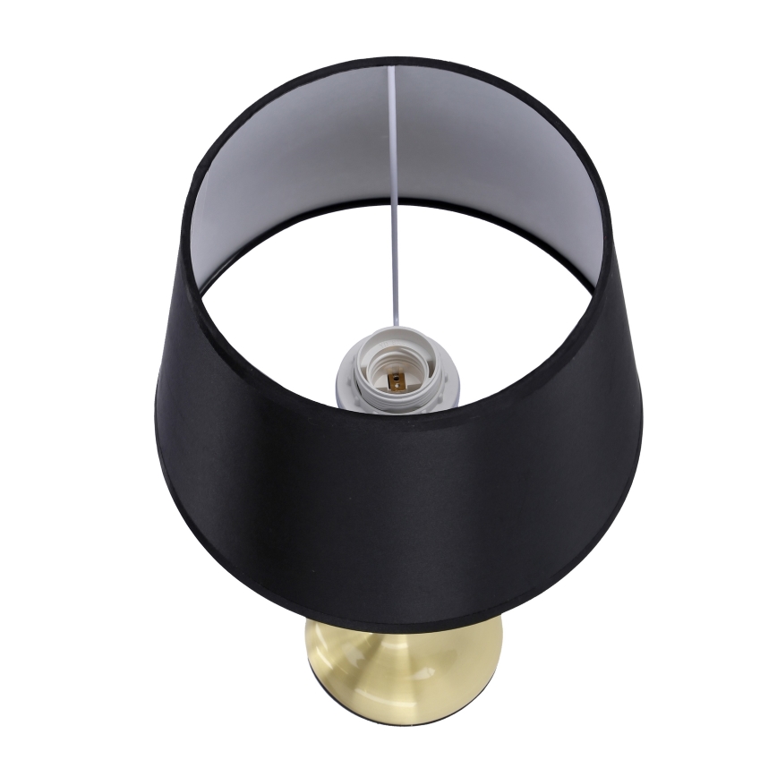 Pöytävalaisin PRIMA GOLD 1xE27/60W/230V musta/kulta