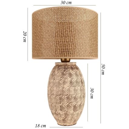Pöytävalaisin RAMZES 1xE27/40W/230V beige
