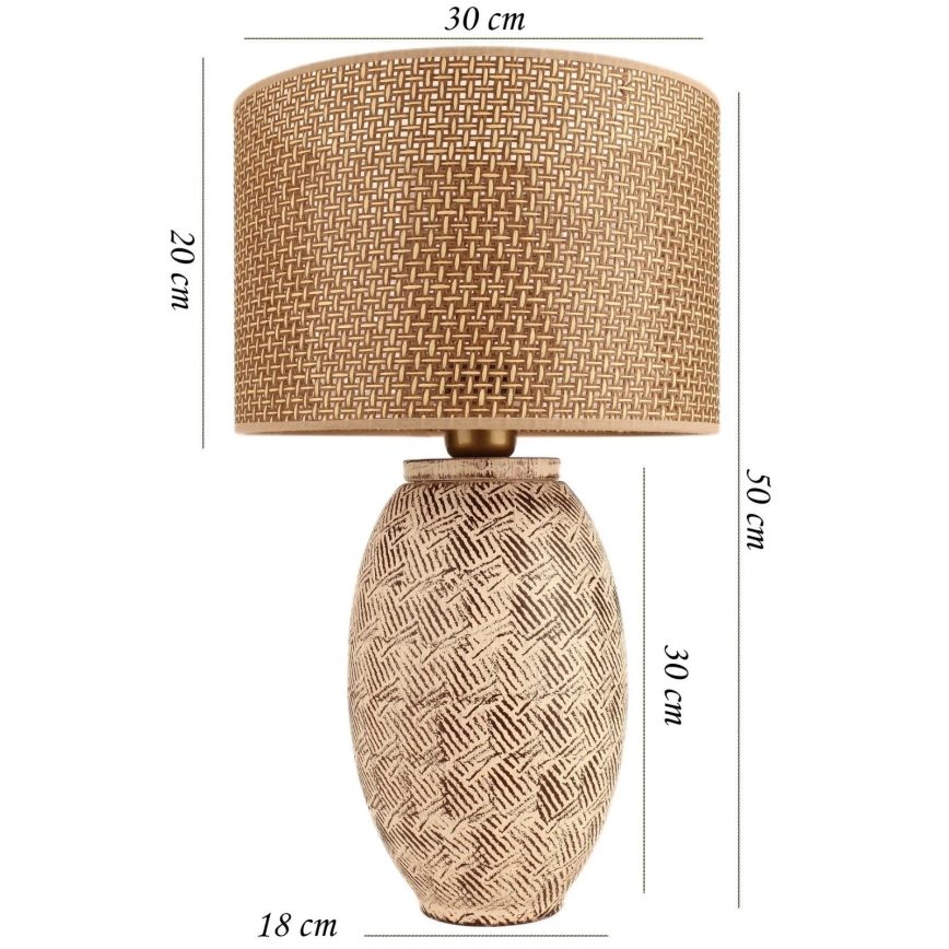 Pöytävalaisin RAMZES 1xE27/40W/230V beige
