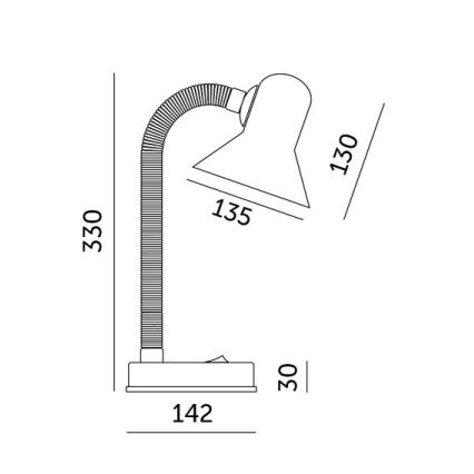 Pöytävalaisin SMIESZEK 1xE27/40W/230V vaaleanpunainen