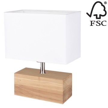 Pöytävalaisin THEO 1xE27/25W/230V tammi - FSC-sertifioitu
