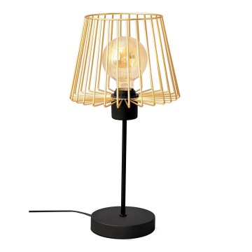 Pöytävalaisin TORRI 1xE27/15W/230V kulta/musta