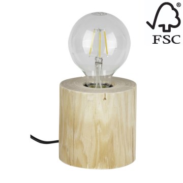 Pöytävalaisin TRABO 1xE27/25W/230V mänty - FSC-sertifioitu