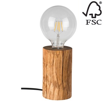 Pöytävalaisin TRABO 1xE27/25W/230V mänty - FSC-sertifioitu