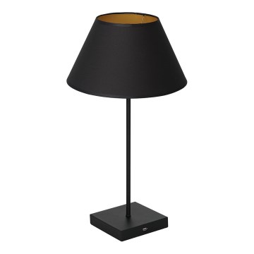 Pöytävalaisin USB-liittimellä 1xE27/60W/230V musta