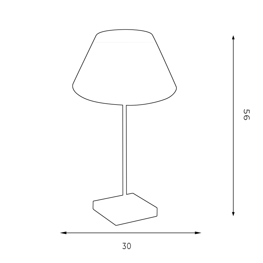 Pöytävalaisin USB-liittimellä 1xE27/60W/230V musta