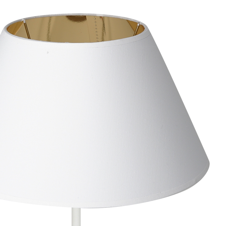 Pöytävalaisin USB-liittimellä 1xE27/60W/230V valkoinen