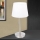 Pöytävalaisin USB-portilla LUDWIG 1xE27/40W/230V 50 cm valkoinen/mattakromi
