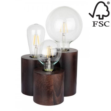 Pöytävalaisin VINCENT 3xE27/15W/230V pyökki - FSC-sertifioitu