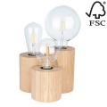 Pöytävalaisin VINCENT 3xE27/15W/230V tammi - FSC-sertifioitu