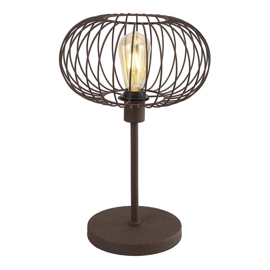 Pöytävalaisin WIRE 1xE27/15W/230V ruskea