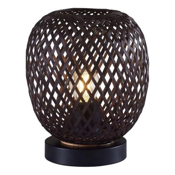 Pöytävalaisin ZANZIBAR 1xE27/20W/230V halkaisija 18 cm bambu