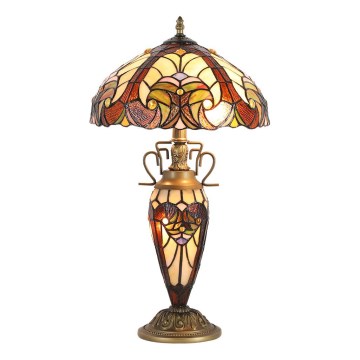 Prezent 1702 - Pöytävalaisin TIFFANY 2xE27/60W + 1xE14/7W/230V