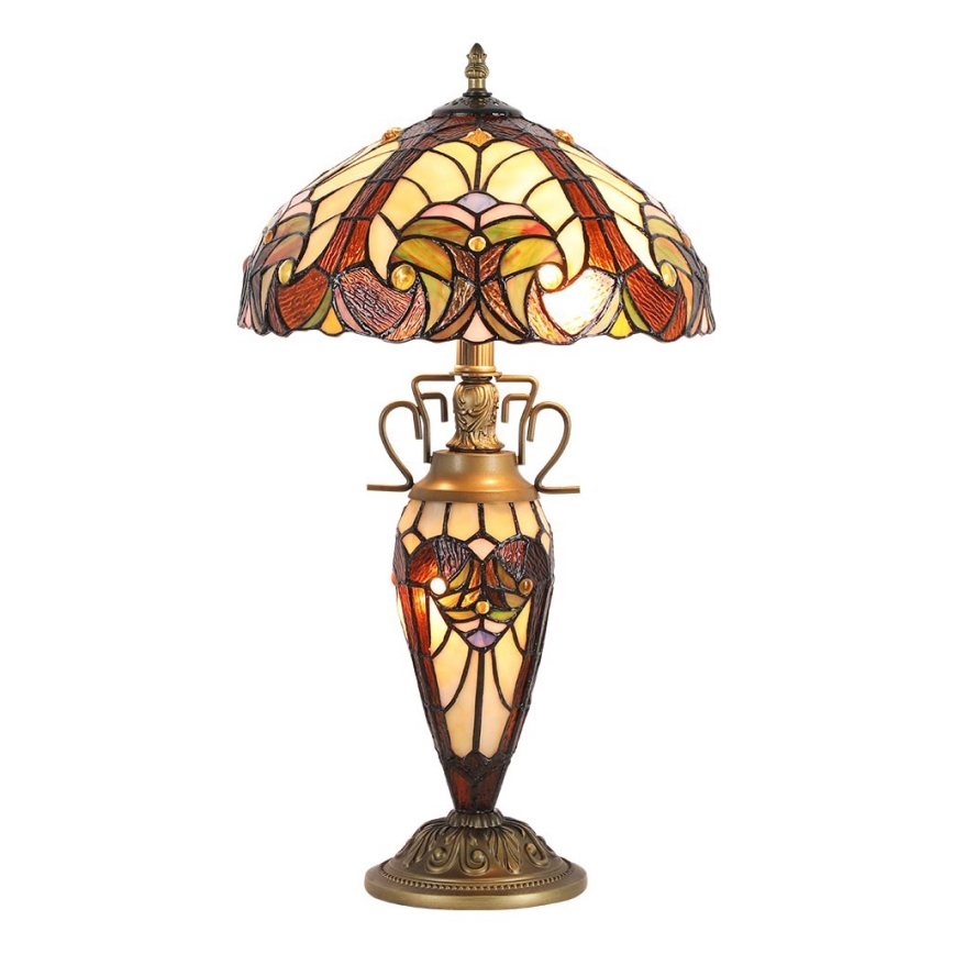 Prezent 1702 - Pöytävalaisin TIFFANY 2xE27/60W + 1xE14/7W/230V