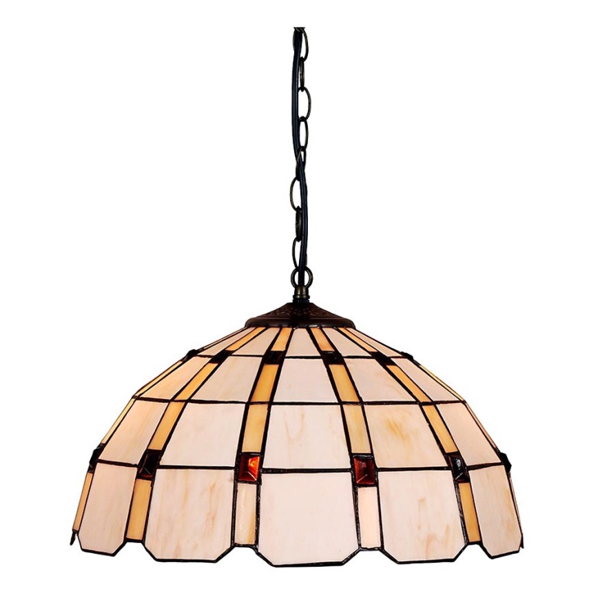 Prezent 213 - Kattokruunu ketjussa TIFFANY 2xE27/60W/230V