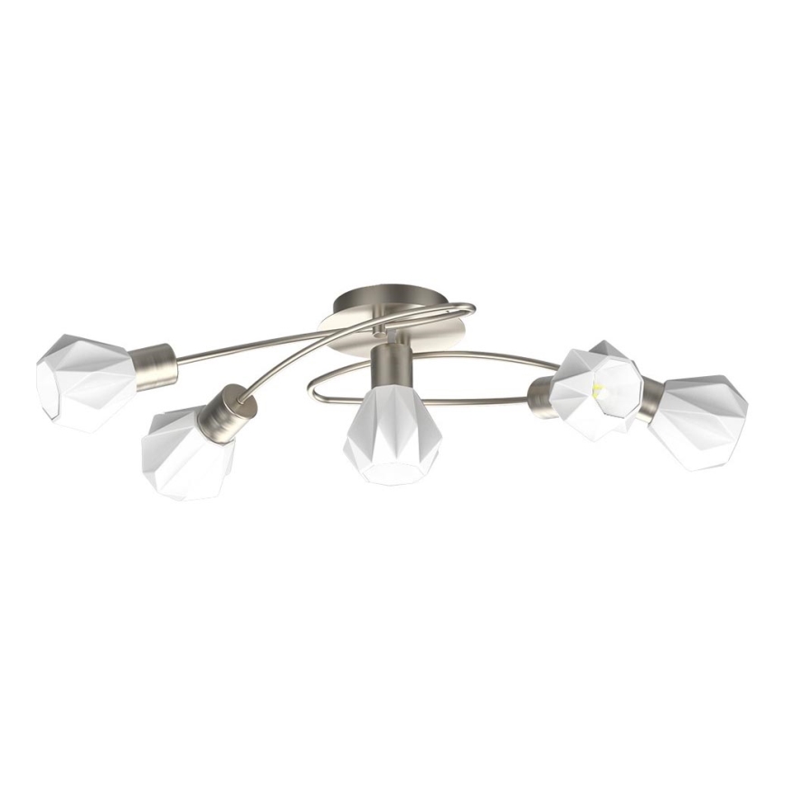 Prezent 27512 - Kiinteä kattokruunu METIS 5xE14/40W/230V mattakromi
