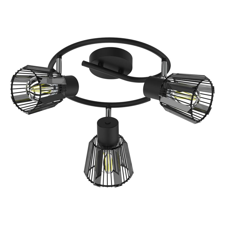Prezent 27518 - Kohdevalo PONTEO 3xE27/40W/230V musta