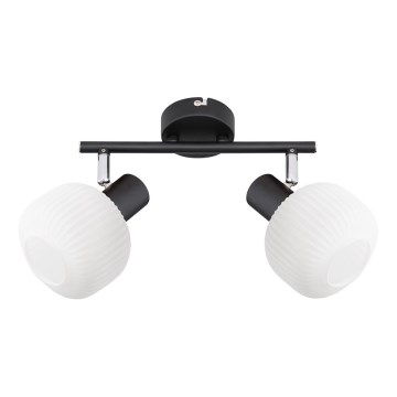 Prezent 27520 - Kohdevalo ARYA 2xE14/40W/230V musta/valkoinen