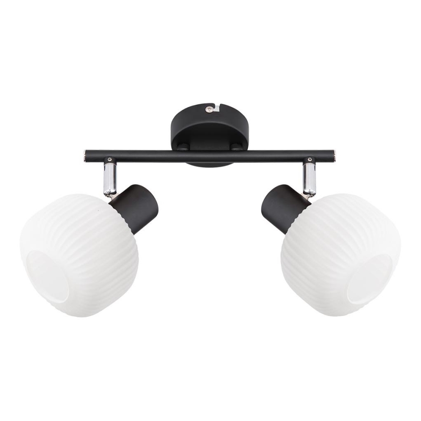 Prezent 27520 - Kohdevalo ARYA 2xE14/40W/230V musta/valkoinen